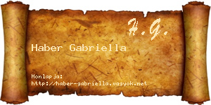 Haber Gabriella névjegykártya